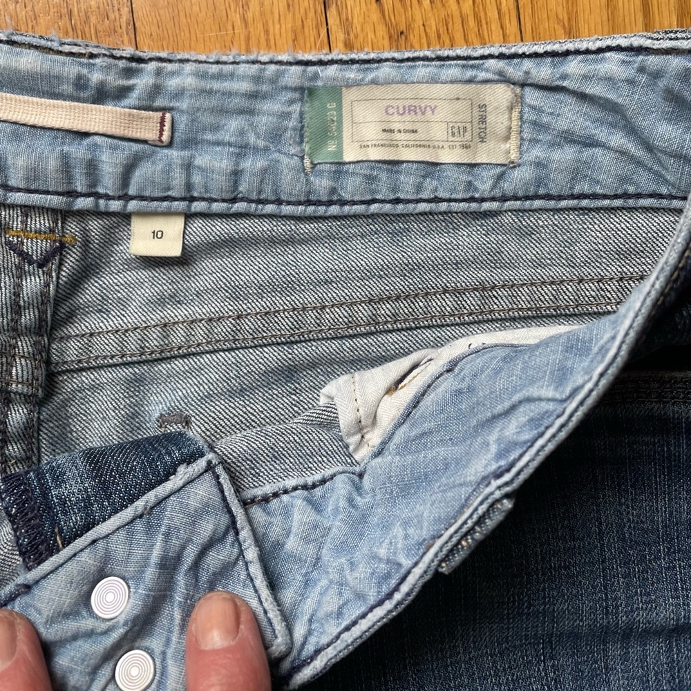 Flare Bootcut Womens Jeans GAP Stretch Size 10 Curvy - Picture 7 of 7